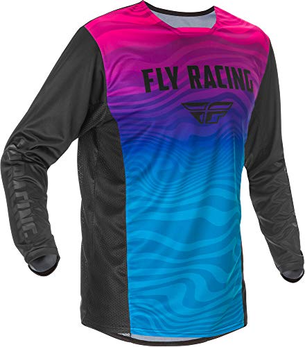 Fly Racing 2021 Kinetic SE Jersey (XL) (Negro/Rosa/Azul)