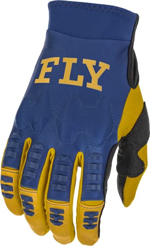 Fly Racing 2022 Evolution DST Guantes (azul marino/blanco/dorado, mediano)