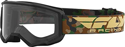 FLY Racing Gafas de enfoque para Motocross, todoterreno, ATV, UTV y más (CAMO con lente transparente)