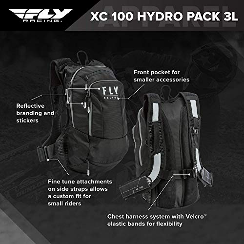 Fly Racing XC 100 Hydro Mochilas, 3 litros, negro/blanco