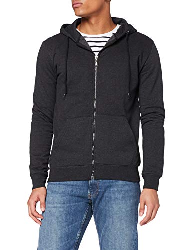 FM London Hyfresh Zipped Capucha, Marfil (Charcoal 22), X-Large para Hombre