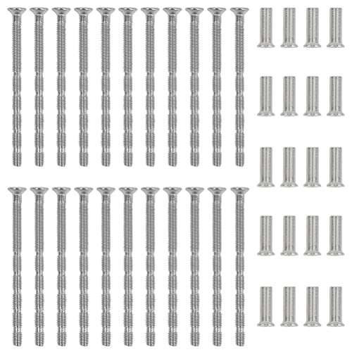 FOCCTS 40 piezas tornillos de conexión manguitos tornillos de manija de puerta M4 tornillos de manguito de conexión de metal tornillo de cizalla para sujetar manijas de puerta