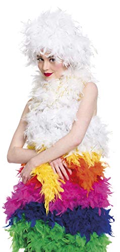 Folat B.V.- Pluma Boa Azul 180cm, Color, Costumes (62079)