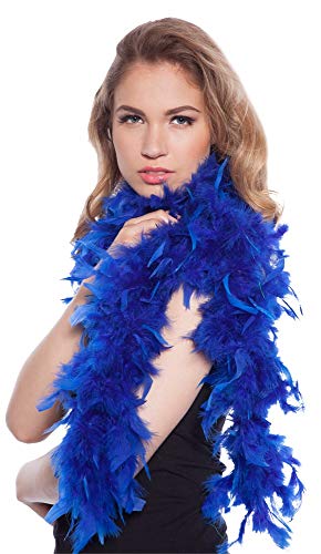 Folat B.V.- Pluma Boa Azul 180cm, Color, Costumes (62079)