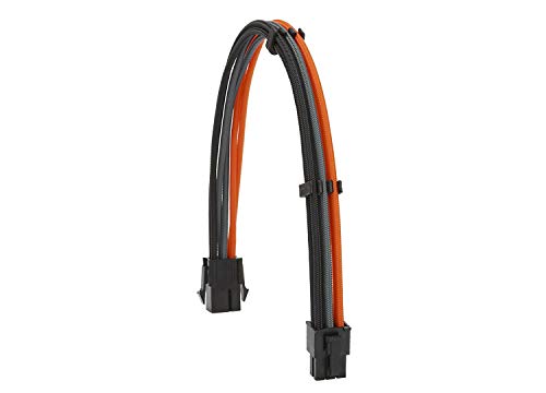 Formulamod Sleeve Extension Cable de alimentación Kit 18AWG ATX 24P+ EPS 8-P+PCI-E8-P+PCI-E6-P con peines para PSU a placa madre/GPU Fm-NCK3 (negro naranja gris)