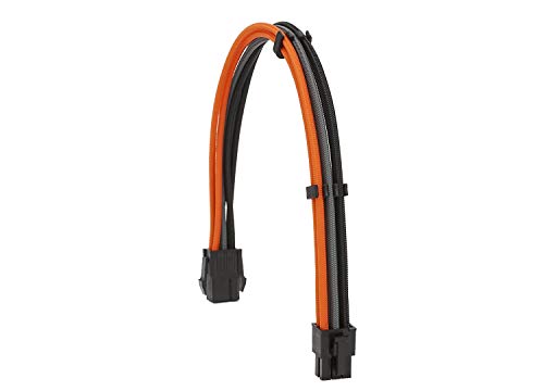 Formulamod Sleeve Extension Cable de alimentación Kit 18AWG ATX 24P+ EPS 8-P+PCI-E8-P+PCI-E6-P con peines para PSU a placa madre/GPU Fm-NCK3 (negro naranja gris)