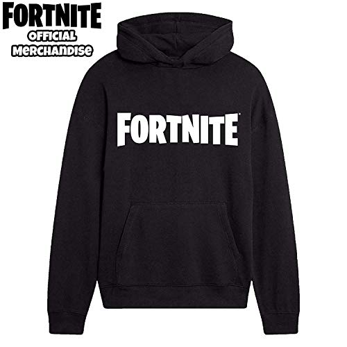 Fortnite Sudadera Niño, Ropa para Niño De Videojuego, Sudadera con Capucha para Niños, Gamer Regalos 7-15 Años (Negro, 11-12 años)