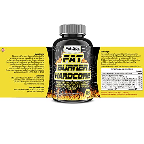 FullGas - FAT BURNER HARDCORE 100 cáps