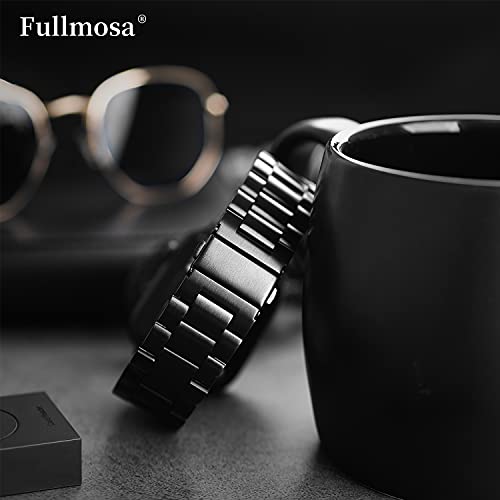 Fullmosa Acero Inoxidable Correa 38mm 40mm 41mm 42mm 44mm 45mm Compatible Apple Watch/iWatch Serie SE, Serie 7/6/5/4/3/2/1, Apple Watch Correa, Negro 42mm/44mm/45mm