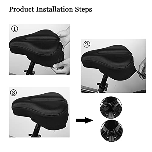 Funda Asiento Bicicleta,con Acolchado de Espuma y Gel,Funda Acolchada para sillín de Bicicleta, Cómoda para Ciclismo,con Funda Impermeable, Unisexo,para Ciclismo al Aire Libre en Interiores