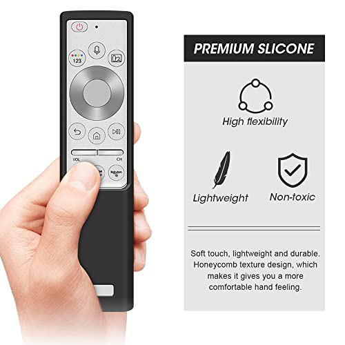 Funda de Silicona para Mando Samsung BN59-01311G BN59-01311B BN59-01265A BN59-01358B Antideslizante Carcasa de Protectora Compatible con Mando TV Samsung (Negro)