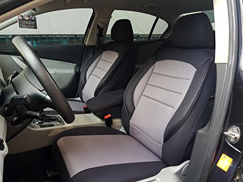 Fundas de asiento K-Maniac compatibles con Opel Grandland X, universales, color negro y gris, juego de fundas para asientos delanteros, accesorios para el interior del coche, V709534