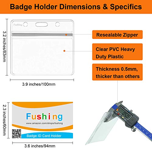 Fushing 10 Piezas De Claro Titular De La Insignia Plástica Impermeable De La Etiqueta De Identificación De La Tarjeta De Identificación