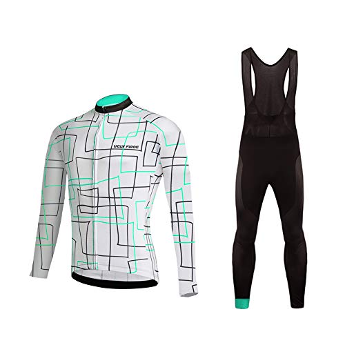 Future Sports Bike Wear Sets de Ropa Bicicleta, Maillots Jersey Manga Larga & Pantalones Acolchados Hombre Respirable Cómodo Invierno Business Gifts