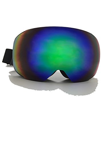 Gafas de esquí efecto espejo St. Moritz 2017 Unisex Incluye caja de EVA + Paño para Limpieza | kratzfeste Gafas de nieve Snowboard Gafas, negro
