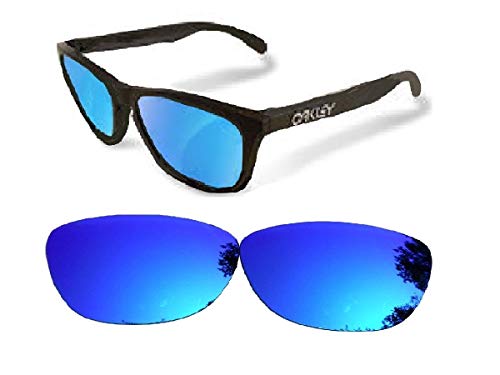 Galaxylense Lentes de reemplazo para Oakley Frogskins para hombre o mujer 55x1.5x43 Regular Azul