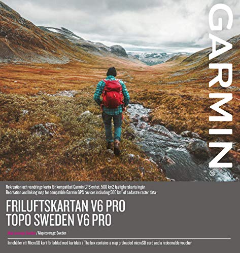 Garmin Topo v6 Pro Birdseye Select Prime – Topographische Vektorkarte für Schweden mit Active Routing Funktion und Points of Interests Mapas topográficos, Negro, Medium