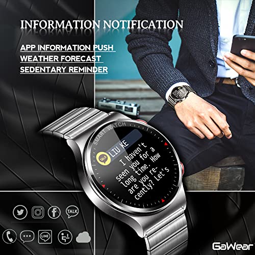 GaWear Reloj Inteligente,Smartwatch Hombre con 8 Modos de Deporte, Pulsómetro,Monitor de Sueño,Podómetro Monitores de Actividad Impermeable IP67 Smart Watch Hombre Reloj Deportivo para Android iOS