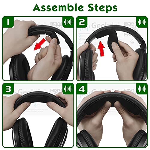 Geekria Almohadillas de terciopelo de repuesto para HD598, HD598SE, HD598CS, HD515, HD555, HD595, HD518 y almohadilla para la cabeza, Headband Pad, piezas de reparación (terciopelo denso, negro)