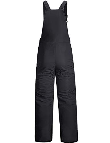 GEMYSE Pantalones de Esquí de Invierno para Mujer con Tirantes Ajustables Mono a Prueba de Viento Impermeable(Negro,M)