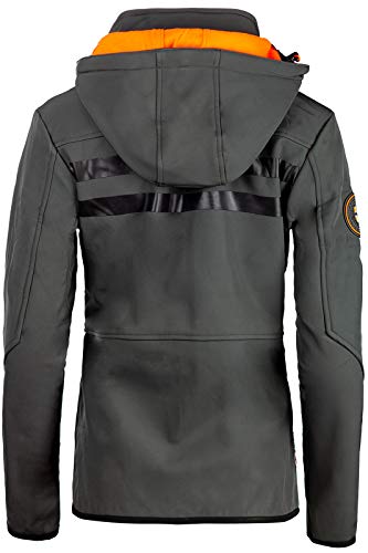 Geographical Norway - Chaqueta softshell para mujer gris oscuro XL