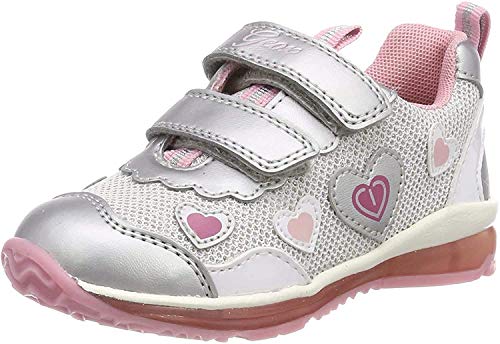 Geox B TODO GIRL A Zapatillas Bebé-Niñas, Plateado, 20 EU