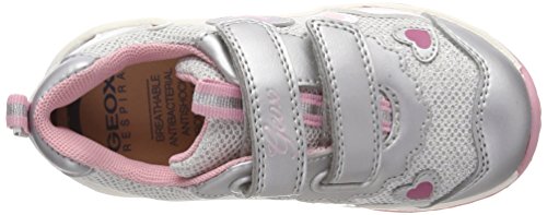 Geox B TODO GIRL A Zapatillas Bebé-Niñas, Plateado, 20 EU