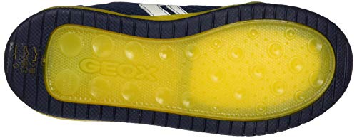 Geox J INEK BOY B Zapatillas Niños, Azul (Navy/Yellow C0657), 35 EU