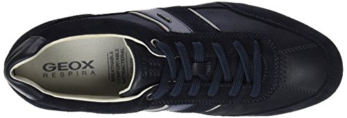 Geox U WELLS C Zapatillas Hombre, Azul (Dk Navy), 45 EU