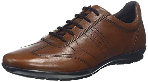 Geox UOMO SYMBOL B Piso Oxford Hombre, Marrón (Brown), 41 EU