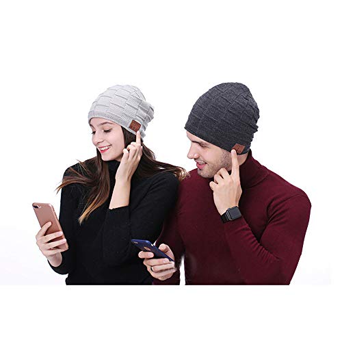 GHdfsad Versión Mejorada de la Tapa para Correr música Bluetooth 5.0, Tapa Bluetooth con Altavoces estéreo de Alta definición y Tapa cálida para Auriculares inalámbricos para Hombres y Mujeres