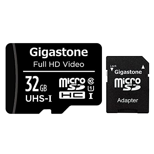 Gigastone Tarjeta Micro SD 32 GB Micro SDHC U1 C10 90 MB/S Tarjeta de Memoria de Alta Velocidad Class10 Uhs Full HD Video Nintendo Gopro Cámara Samsung Canon Nikon dji Drone