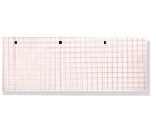 Gima 33003 Paquete de papel térmico ECG, rejilla roja, 112 x 90 mm