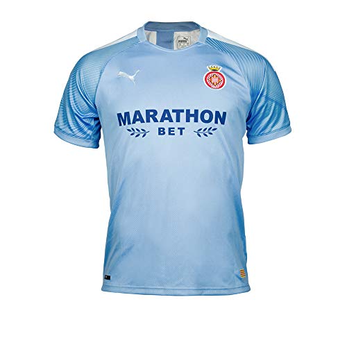 Girona FC Oficial Segunda Equipación Camiseta 2019-20, Mujer, Azul, S