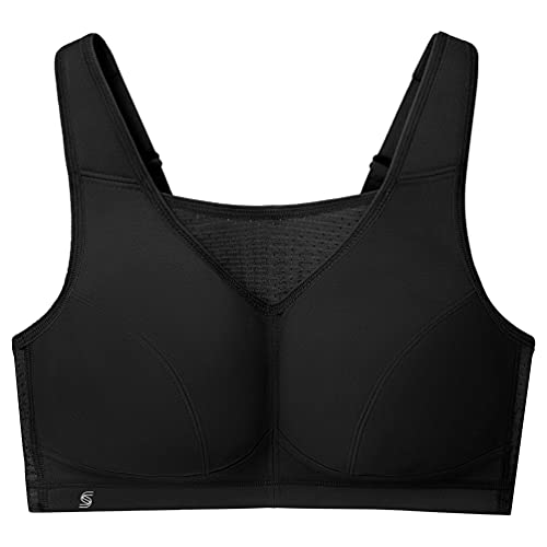 Glamorise Hochleistungs-Sport-Bustier Sujetador Deportivo, Negro (Negro), 95H para Mujer