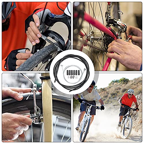 Gobesty Kit de Carcasa de Cable de Freno de Bicicleta, Universal Reemplazo de Cable de Freno de Bicicleta, Cable componente de Piezas de Bicicleta, para Bicicleta de Montaña y Carretera