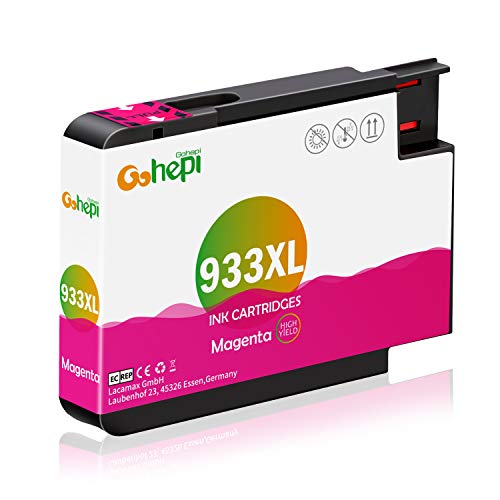 Gohepi 932XL 933XL Compatible con HP 932 XL 933 XL Cartuchos de tinta Reemplazo para HP Officejet 6600 6700 6100 7612 7110 7610 6700 premium Pack de 5 (2 Negro 1 Cian 1 Magenta 1 Amarillo)