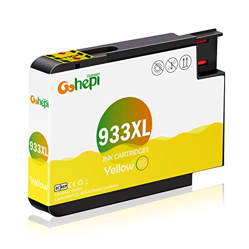 Gohepi 932XL 933XL Compatible con HP 932 XL 933 XL Cartuchos de tinta Reemplazo para HP Officejet 6600 6700 6100 7612 7110 7610 6700 premium Pack de 5 (2 Negro 1 Cian 1 Magenta 1 Amarillo)