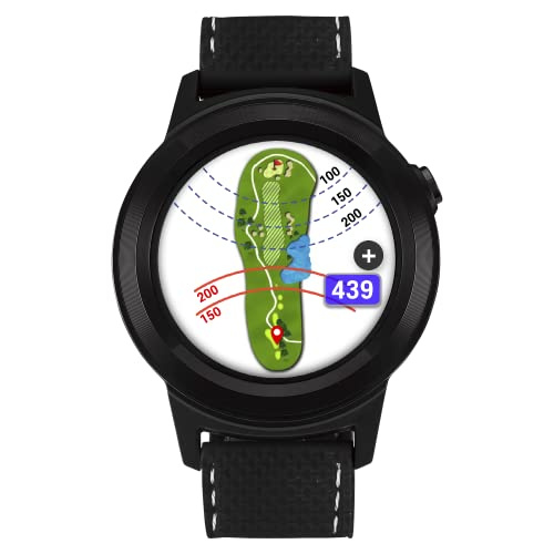 Golf Buddy Reloj GPS de golf W11, pantalla táctil a todo color, precargado con 40.000 campos mundiales, relojes de golf fáciles de usar