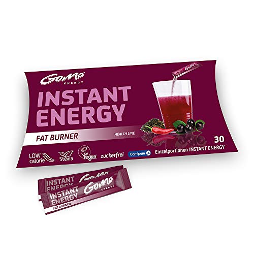 GoMo ENERGY® Bebida Energética de Metabolismo sin azúcar | + 1500mg L-Carnitina + 200mg Acai + 100mg Extracto de té verde + 70mg Cafeína + Vitaminas │ Bebida Termogénica | METABOLISER 30 raciones