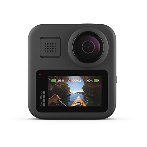 GoPro MAX, Cámara De Acción Digital A Prueba De Agua 360 con Estabilización Irrompible, Pantalla Táctil Y Control De Voz + Dual Battery Charger + Battery