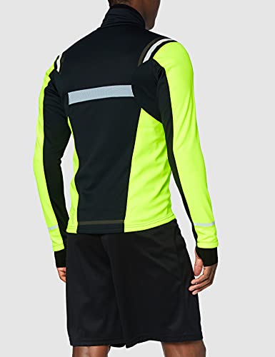 GORE RUNNING WEAR, Chaqueta de correr para hombre, GORE WINDSTOPPER Soft Shell, MYHTOS 2.0, Talla S, Negro/Amarillo Neón, JWSMYM990803