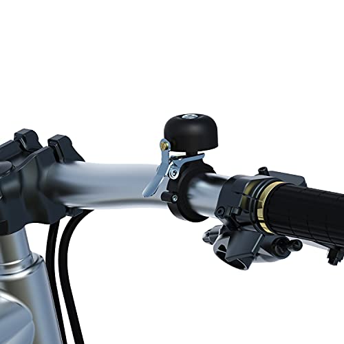 Greallthy - Timbre para bicicleta, de latón clásico, para bicicleta de montaña con buen tono ruidoso, bicicleta de carretera, accesorios para bicicleta (color negro, 28,6-31,8 mm)
