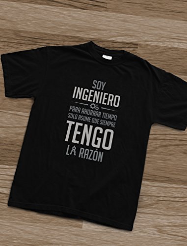 Green Turtle T-Shirts Camiseta para Hombre - Regalos para Ingenieros - Soy Ingeniero Asume Que Siempre Tengo la Razón Medium Negro