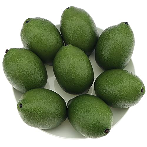 Gresorth 12pcs Amarillo & Verde Artificiales Natural Simulacion Limon Falso Fruta Casa Cocina Gabinete Decoracion