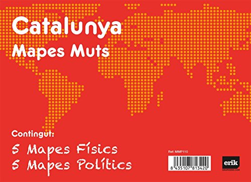 Grupo Erik Editores Pack 10 Mapas Mudos en catalán Catalunya Politica Fisica