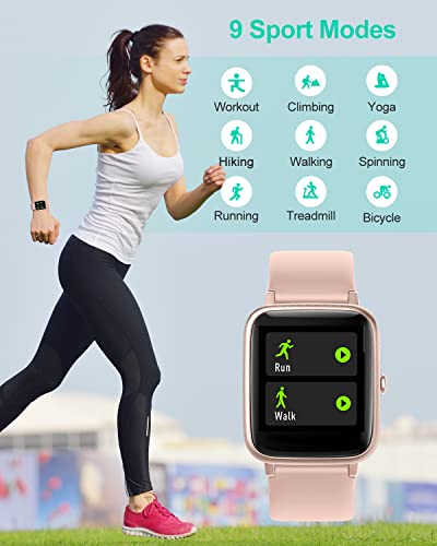 GRV Smartwatch, Pulsera Actividad Inteligente IP68 Impermeable Reloj Inteligente Mujer Hombre con Pulsómetro Monitor de Sueño Podómetro Notificación de Mensajes Reloj Deportivo
