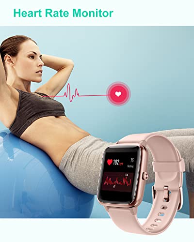 GRV Smartwatch, Pulsera Actividad Inteligente IP68 Impermeable Reloj Inteligente Mujer Hombre con Pulsómetro Monitor de Sueño Podómetro Notificación de Mensajes Reloj Deportivo