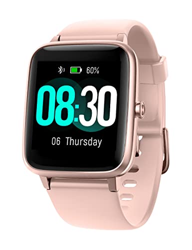 GRV Smartwatch, Pulsera Actividad Inteligente IP68 Impermeable Reloj Inteligente Mujer Hombre con Pulsómetro Monitor de Sueño Podómetro Notificación de Mensajes Reloj Deportivo