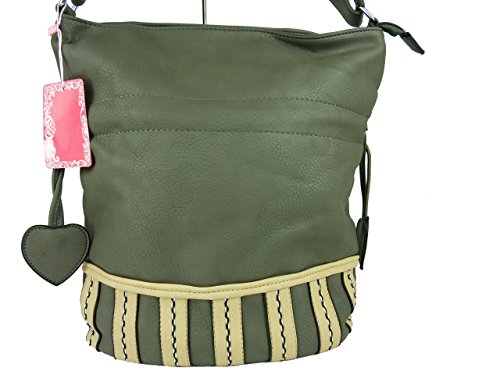 G&T 0402 - Body para Mujer, Varios Bolso Bandolera (35 x 30 x 17 cm), Color Gris, Talla Mittel